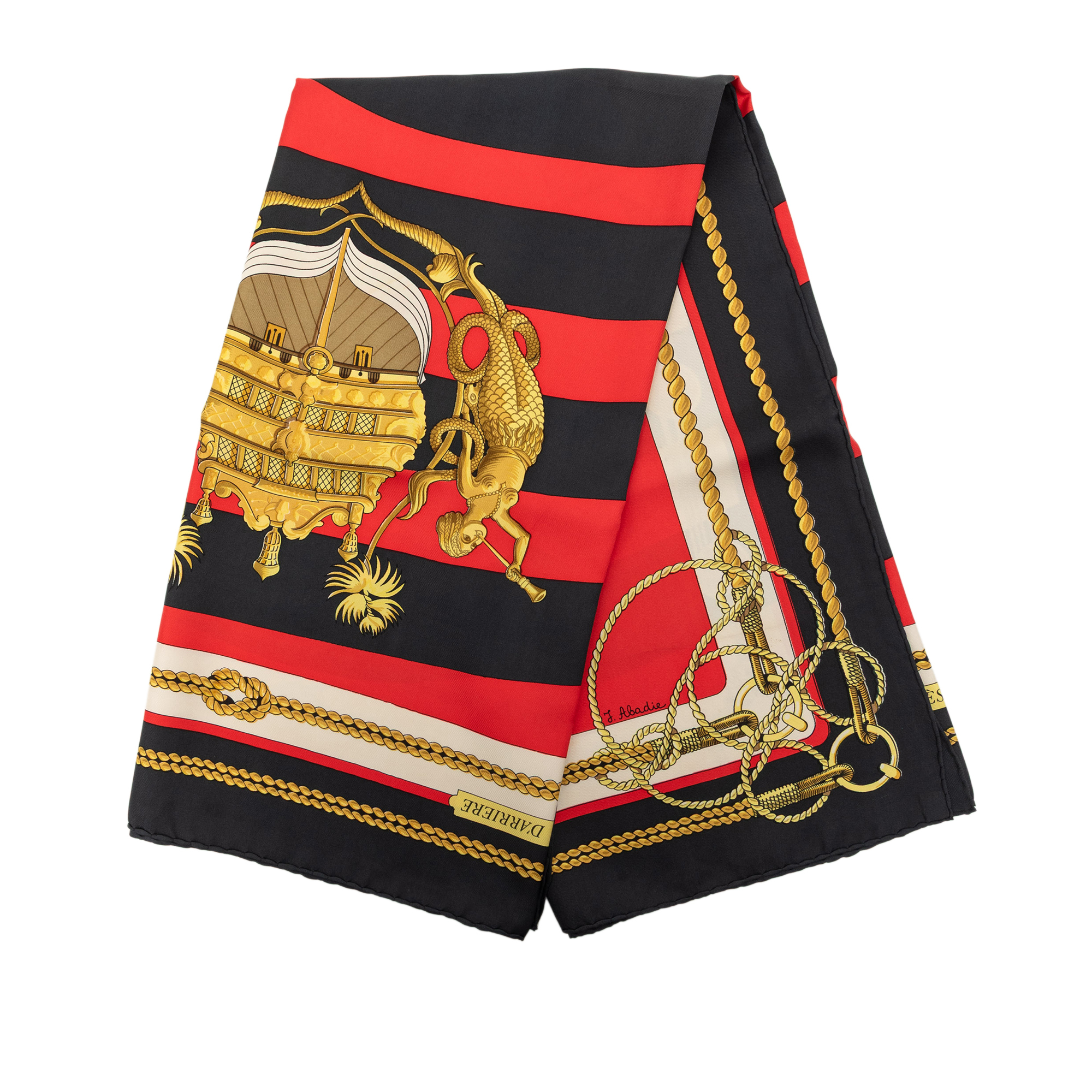 Pre-Loved Hermes Chateaux D Arriere Silk Scarf 90